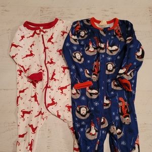 Christmas Holiday Baby Pajama Bundle 18mo